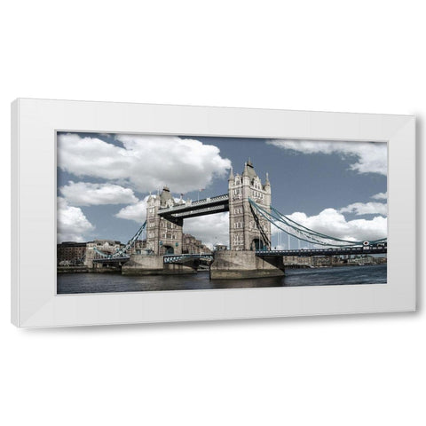 Tower Bridge, London White Modern Wood Framed Art Print by Barry, Mancini