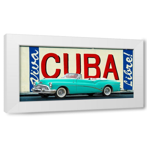 Cuba Libre, Havana White Modern Wood Framed Art Print by Gasoline Images