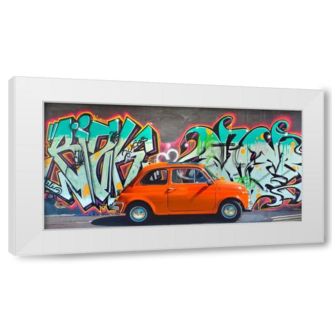 Iconic street art II White Modern Wood Framed Art Print by Gasoline Images