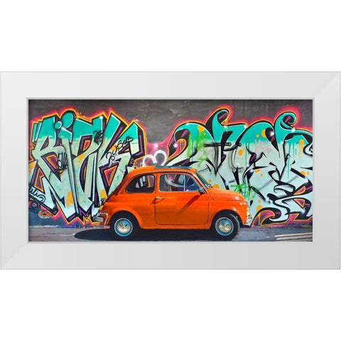 Iconic street art II White Modern Wood Framed Art Print by Gasoline Images