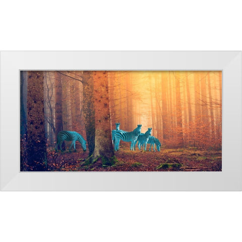 In the woods White Modern Wood Framed Art Print by Arlo Wren Photos