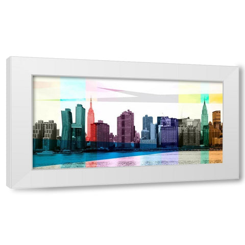 Heart of a City White Modern Wood Framed Art Print by Big City Photos