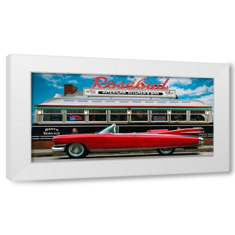 Vintage Beauty and Diner White Modern Wood Framed Art Print by Gasoline Images