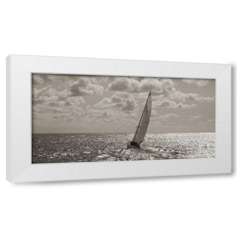 Sailing (detail) White Modern Wood Framed Art Print by Pangea Images