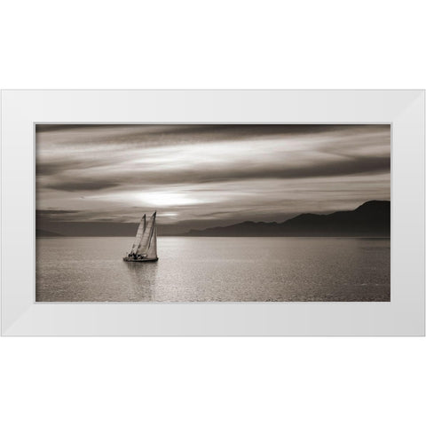 Set Sails (detail) White Modern Wood Framed Art Print by Pangea Images