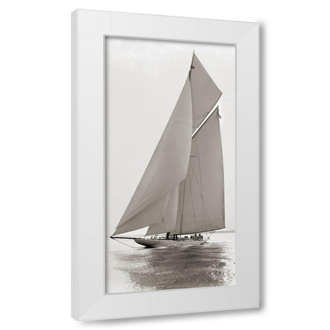 Reliance White Modern Wood Framed Art Print by Anonymous