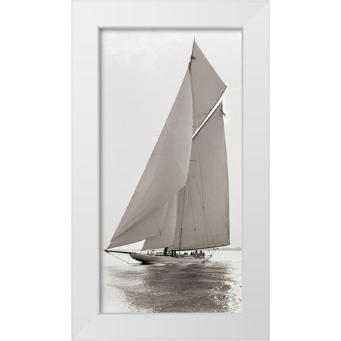 Reliance White Modern Wood Framed Art Print by Anonymous