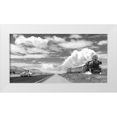 Interstate 59 - detail White Modern Wood Framed Art Print by Gasoline Images