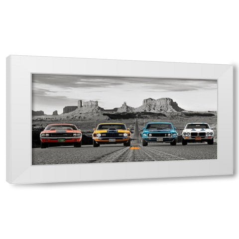 American Bullets - BW White Modern Wood Framed Art Print by Gasoline Images