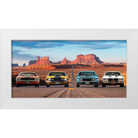 American Bullets White Modern Wood Framed Art Print by Gasoline Images