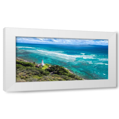 Lighthouse in Galle, Sri Lanka White Modern Wood Framed Art Print by Pangea Images