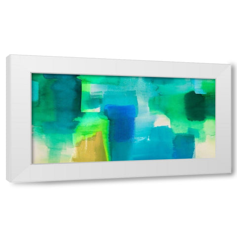 Colors of Water White Modern Wood Framed Art Print by Asia, Rivieri
