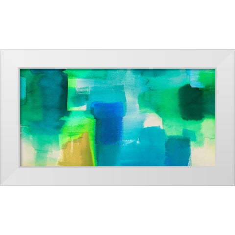 Colors of Water White Modern Wood Framed Art Print by Asia, Rivieri