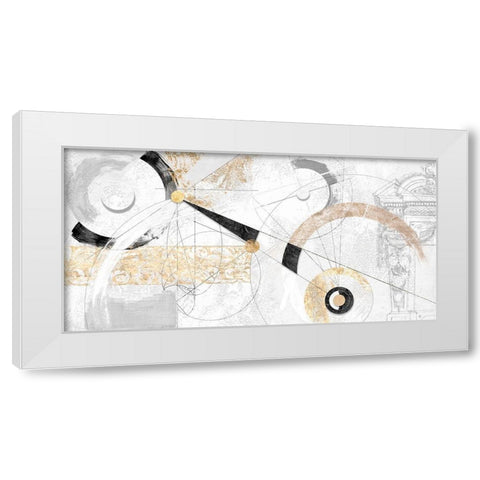 Nero e Oro White Modern Wood Framed Art Print by Armenti, Arturo
