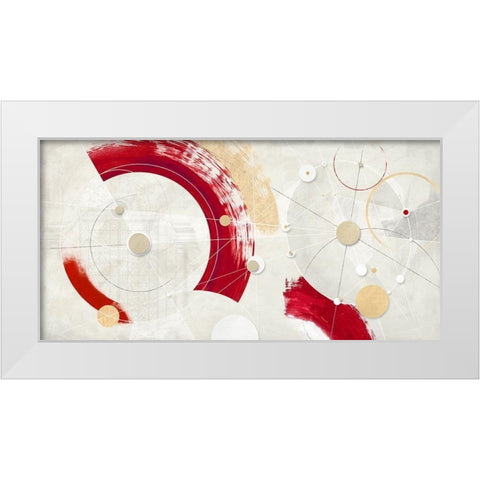 Orbite cremisi White Modern Wood Framed Art Print by Armenti, Arturo