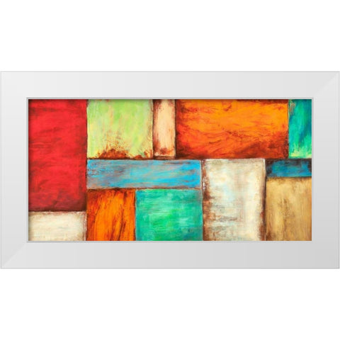 Colors of the Desert White Modern Wood Framed Art Print by Munson, Anne