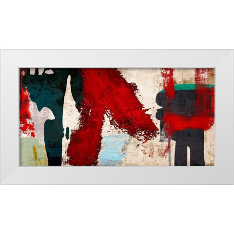 Eccentric Motion White Modern Wood Framed Art Print by Munson, Anne