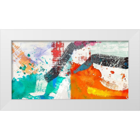 Blinking White Modern Wood Framed Art Print by Anne, Munson