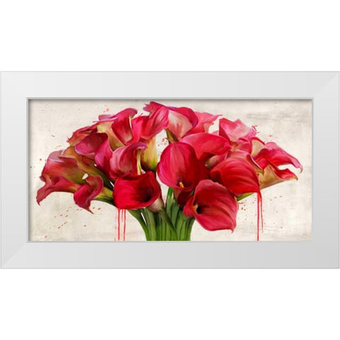 Calla abstraction White Modern Wood Framed Art Print by Vinci, Alex