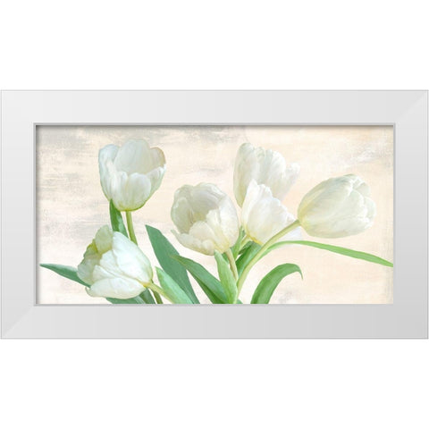 Into the Light White Modern Wood Framed Art Print by Vinci, Alex