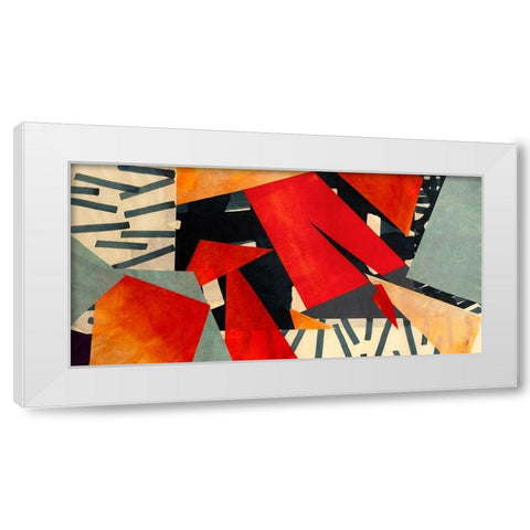 Memphis Blues White Modern Wood Framed Art Print by Bacci, Leonardo