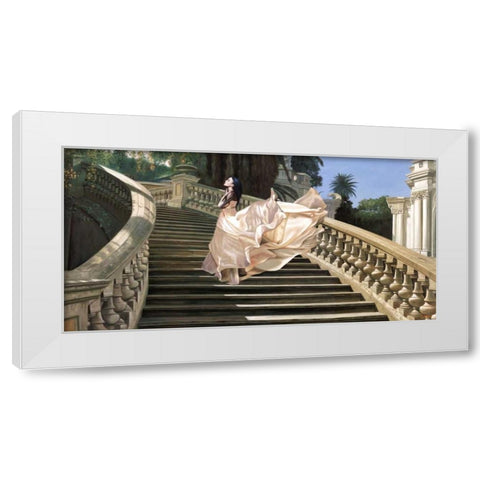 Scala Classica White Modern Wood Framed Art Print by Benson, Pierre