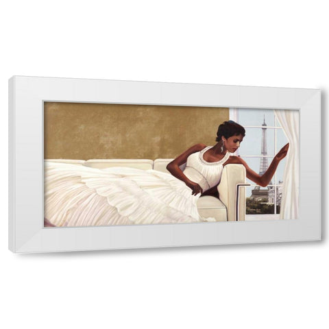 Interieur parisien White Modern Wood Framed Art Print by Benson, Pierre