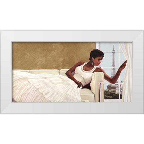 Interieur parisien White Modern Wood Framed Art Print by Benson, Pierre