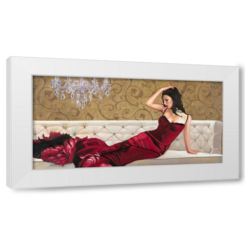 Velvet White Modern Wood Framed Art Print by Benson, Pierre