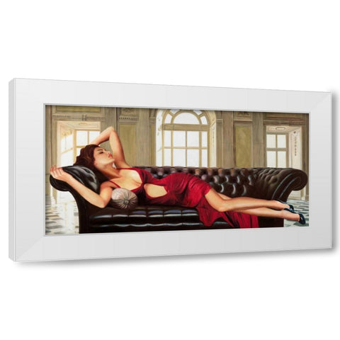 Divine White Modern Wood Framed Art Print by Benson, Pierre