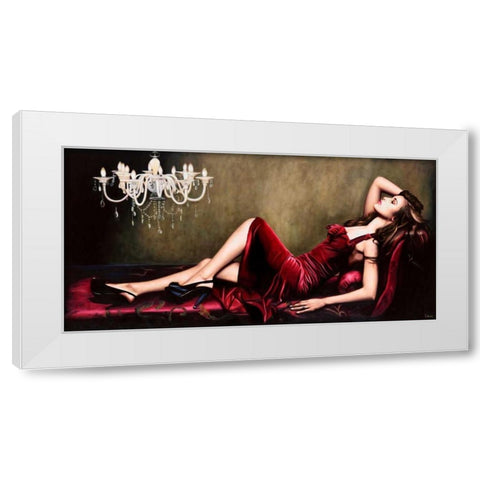 Red Velvet White Modern Wood Framed Art Print by Benson, Pierre
