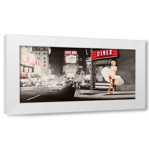 Love Her White Modern Wood Framed Art Print by Benson, Pierre