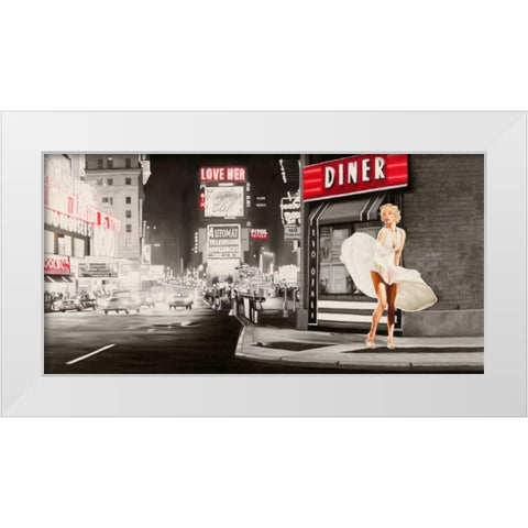 Love Her White Modern Wood Framed Art Print by Benson, Pierre