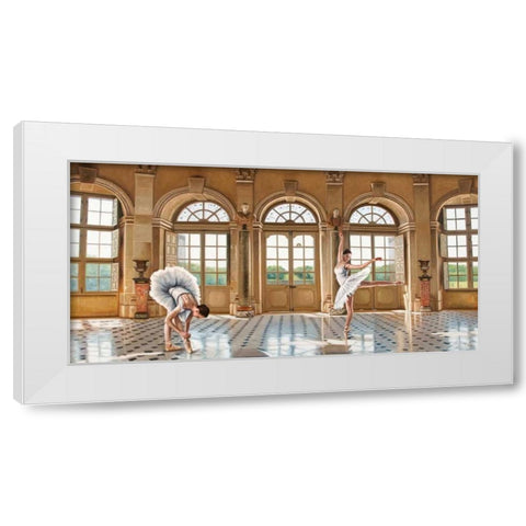 In the Grand Palace White Modern Wood Framed Art Print by Benson, Pierre