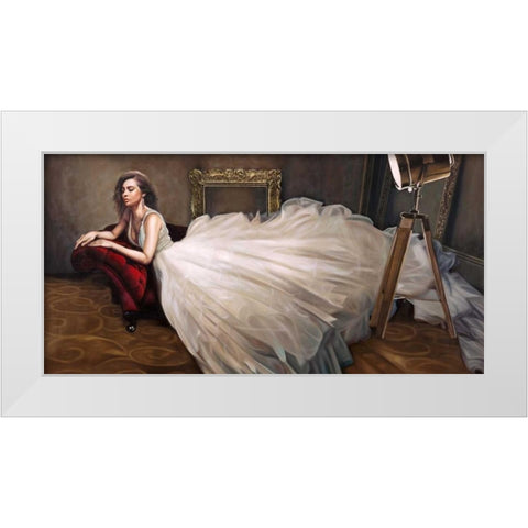 The White Dress White Modern Wood Framed Art Print by Benson, Pierre