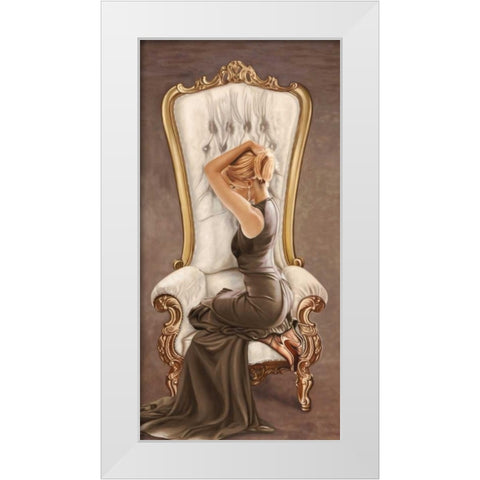 Beautiful Queen II White Modern Wood Framed Art Print by Benson