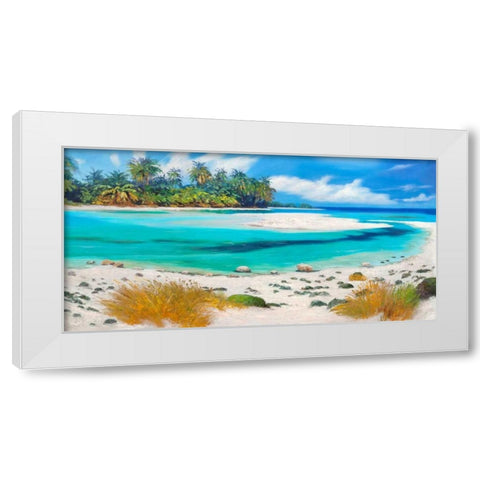 Tropical Paradise White Modern Wood Framed Art Print by Benson, Pierre
