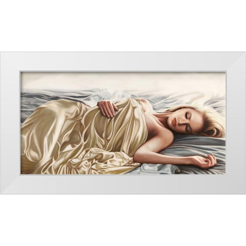 Sleeping Beauty White Modern Wood Framed Art Print by Benson, Pierre