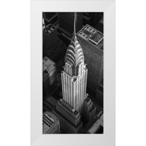 Chrysler Building NYC White Modern Wood Framed Art Print by Davidson, Cameron