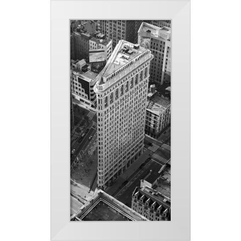 Flatiron Building NYC White Modern Wood Framed Art Print by Davidson, Cameron