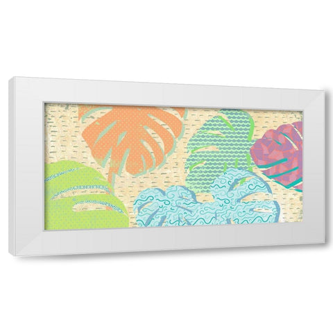 Leaves DÃ©cor White Modern Wood Framed Art Print by Grant, Eve C.
