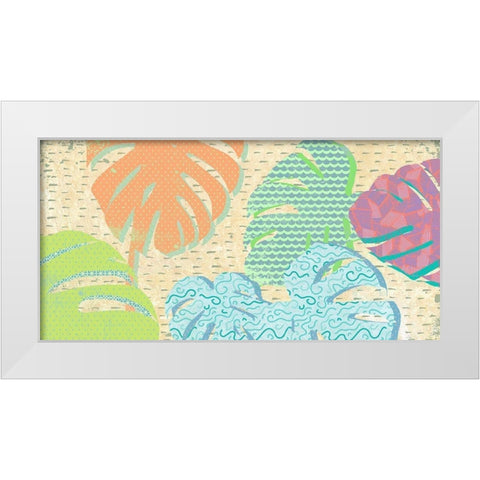 Leaves DÃ©cor White Modern Wood Framed Art Print by Grant, Eve C.