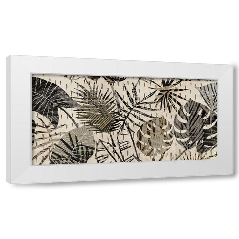 Grey Palms White Modern Wood Framed Art Print by Grant, Eve C.