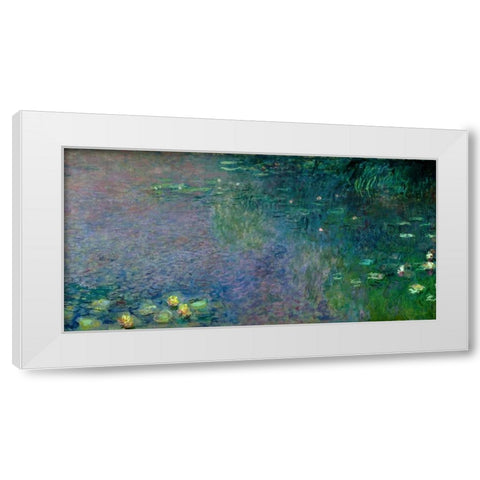 Morning (detail II) White Modern Wood Framed Art Print by Monet, Claude