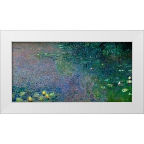 Morning (detail II) White Modern Wood Framed Art Print by Monet, Claude