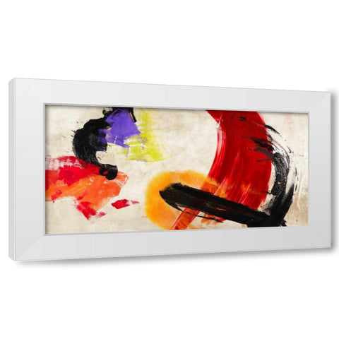 Ka-Boom White Modern Wood Framed Art Print by Olin, Chaz