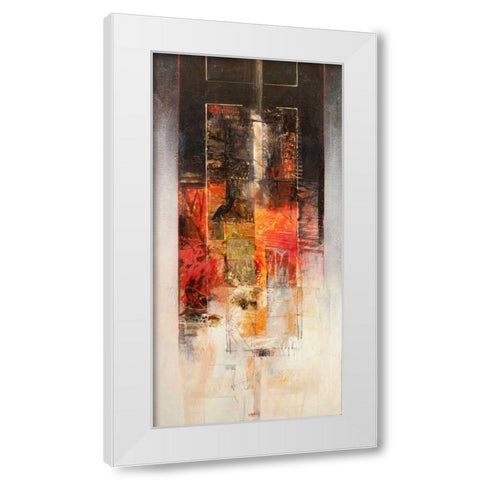 Sinfonia in rosso White Modern Wood Framed Art Print by Censini
