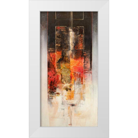Sinfonia in rosso White Modern Wood Framed Art Print by Censini