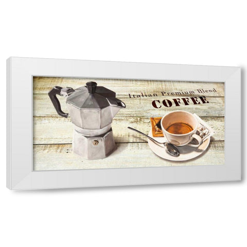 Italian Premium Blend White Modern Wood Framed Art Print by Teller, Skip