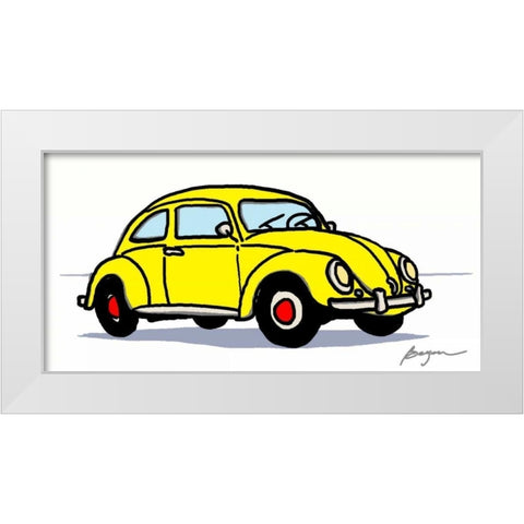 Fantasticar White Modern Wood Framed Art Print by Beyon, Carlos